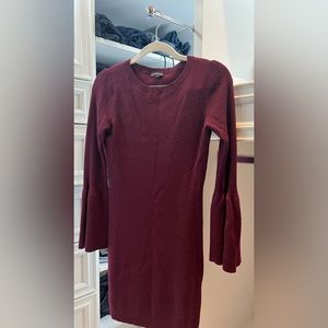 Maroon night mini dress